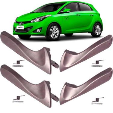 Imagem de Kit 4 Maçaneta Puxador Interno Diant Tras. Hb20 2013 2014 15 - Ymax, K