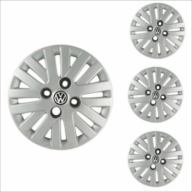 Imagem de Jogo Calota Aro 14 Gol Voyage Saveiro G5 2009 à 2011 Volkswagen + Embl