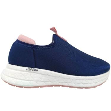 Imagem de Tênis Infantil Menina Slip On Casual Dia a Dia Escola Passeio Jogging Calce Fácil Confo...