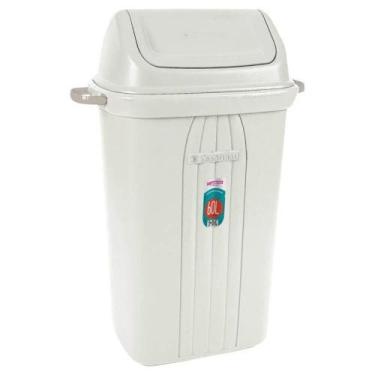 Imagem de Lixeira Basculante Plástica Com Tampa 60 Litros - 284 - Sanremo