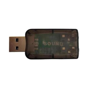 Imagem de Placa De Som USB Externa 3D Para Áudio, Adaptador De Microfone Para He