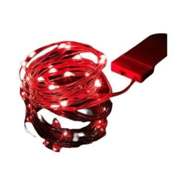 Imagem de Luzes De Fada LED À Prova d'Água Com Fio Prateado, Operadas a Bateria,