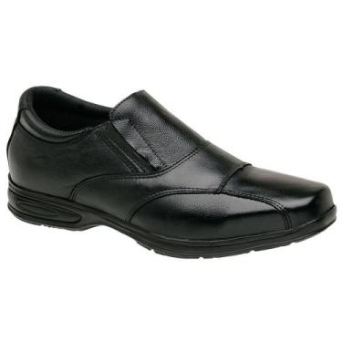 Imagem de Sapato Social Casual Masculino Sem Cadarço  Ortopédico Em couro Premiu