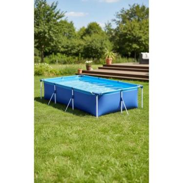 Imagem de Piscina Retangular 3.700L Premium Azul: Diversão Garantida! - Congratu