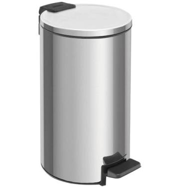 Imagem de Lixeira com Pedal Tramontina Loop 5L Aço Inox Polido Balde Interno Hal