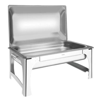 Imagem de Rechaud Banho Maria Retangular Tramontina 9L Cuba GN 1/1 Inox Tampa Re