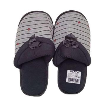 Imagem de Pantufa Textil Mafeçilli Feminino, Cnz, Pto, Vinho, 39/40