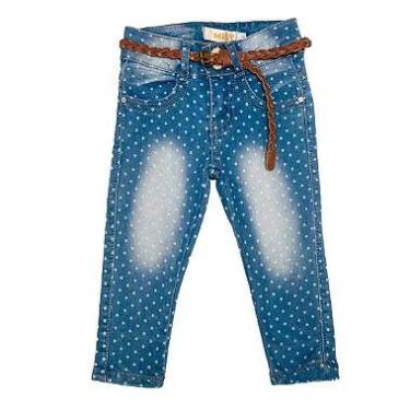 Imagem de Calça Jeans Infantil Menina Poá - Kiki&Mily, 3