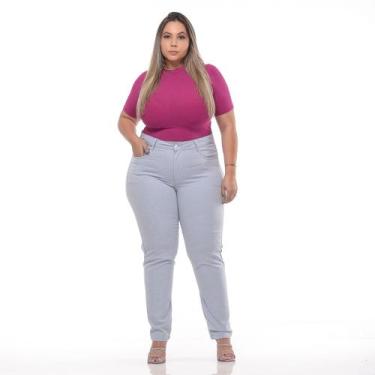 Imagem de Calça Feminina Cigarrete Plus Tendência Estação Esporte Fino - Black J