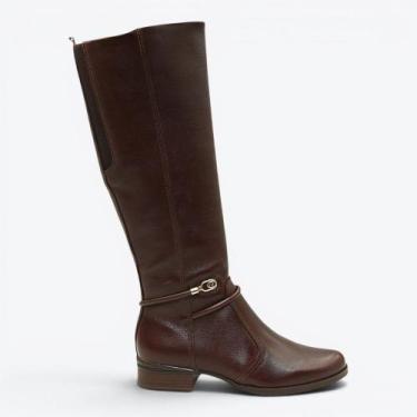 Imagem de Bota Pegada em Couro Feminina 28206405, Marrom, 35