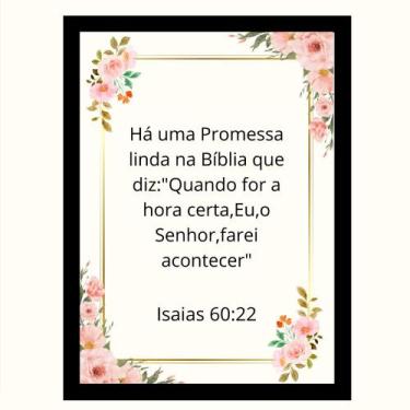 Imagem de Quadro"Quando for a hora certa,Eu, o Senhor farei acontecer" - TraçosA