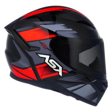 Imagem de Capacete ASX City Start Fechado Motoqueiro Moto Viseira Transparente, 
