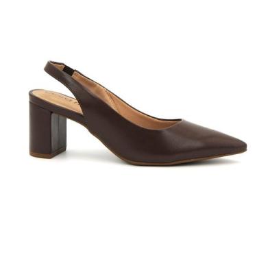 Imagem de Sapato Feminino Beira Rio 4241.231 Social Scarpin Salto Baixo Grosso, 