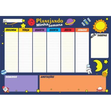 Imagem de Planner Porta Recados Magnético com Caneta Apagadora Organização na Su