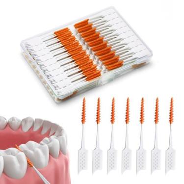 Imagem de Escovas interdentais ACSKD 200 peças com silicone para aparelho ortodô