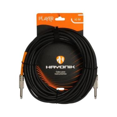 Imagem de Cabo Para Instrumento Player P10 x P10 10M Preto Hayonik