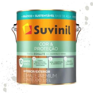 Imagem de Esmalte Cor E Proteção Base Água Acetinado Branco Neve Suvinil 3,6L - 