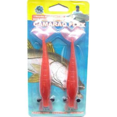 Imagem de Isca Camarão Artificial Flex de 12,5cm - embalagem c/ 2 iscas - Flex I