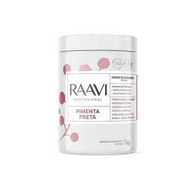 Imagem de Creme de Massagem Corporal Pimenta Preta RAAVI 1000g