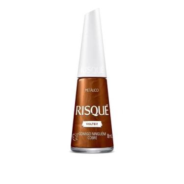 Imagem de Esmalte Risqué Voltei! Comigo Ninguém Cobre Metálico 8ml