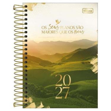 Imagem de Agenda Devocional 2027 M6 Louvor 208 folhas Tilibra Cor:Verde, Verde