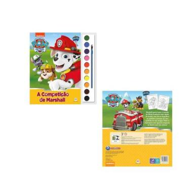 Imagem de Livro Ler Colorir Pintar Aquarela Original Patrulha Canina - Nickelode