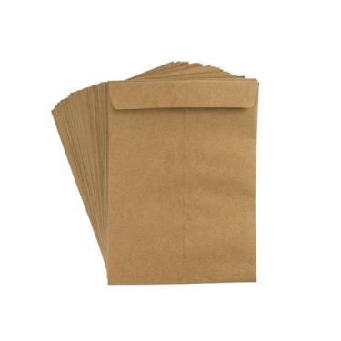 Imagem de Envelope Kraft Natural 17,6x25cm 80g/m² 500 Unidades Resistente Ideal 