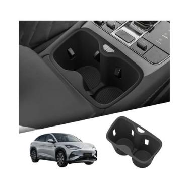 Imagem de Suporte De Copo TPE Preto Para BYD Sealion 7 2024 2025+ Acessório Auto