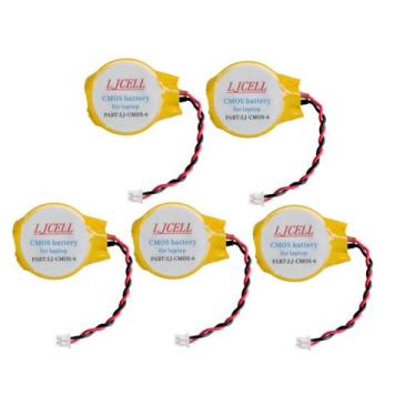 Imagem de Bateria CMOS LJCELL 5 UNIDADES CR2032 para BIOS e RTC de Notebook