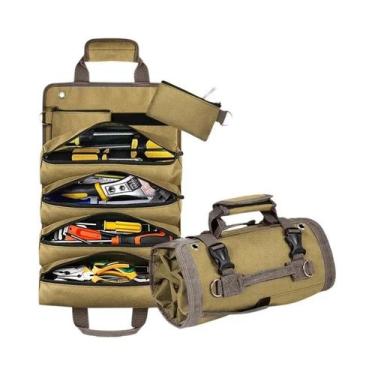 Imagem de Bolsa De Ferramentas Dobrável Impermeável Com 6 Bolsos E 2 Pequenas Bo