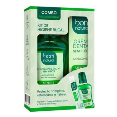 Imagem de Kit Creme Dental 90g + Enxaguante Bucal 250ml Menta e Melaleuca Boni N