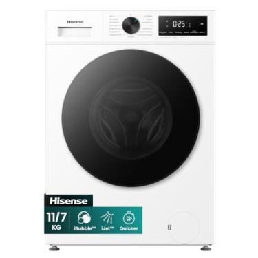 Imagem de Lava e Seca Hisense 1i Branca 11kg/7kg 4 em 1 Steam Inverter Ciclo Rápido Economia de Água 127V WD1i1141BW1