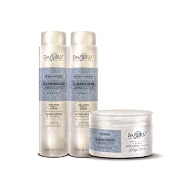 Imagem de De Sírius Kit Hidratação Iluminador Absoluto Lift Hair | 3 itens | Livre de parabenos, sulfatos e óleos minerais | Para todos os tipos de cabelo, principalmente cabelos opacos e sem brilho