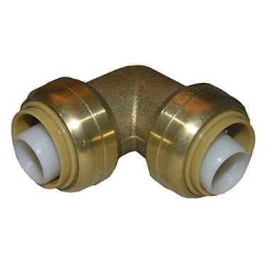 Imagem de LASCO 19-8048 Magna-Grip latão sem chumbo encaixe push-Fit com cotovelo de 90 graus, 1 x 1 polegada