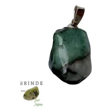 Imagem de Pingente Cristal Esmeralda Natural + Brinde Prosperidade Combate a Ansiedade Cor:Verde-musgo