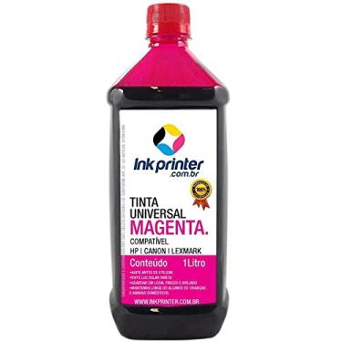Imagem de Tinta Inkprinter Universal Magenta para Recarga de Cartucho Hp, Lexmark, Canon, Brother (1 Litro)