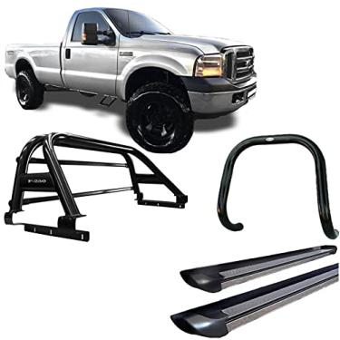 Imagem de Kit quebra mato+Estribo Pers +Santo Ant F250 C/Simples PRETO