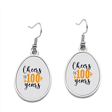 Imagem de Brinco, Cheers to 100 Years – Brincos pendentes para meninas – Presente de festa de aniversário dos namorados