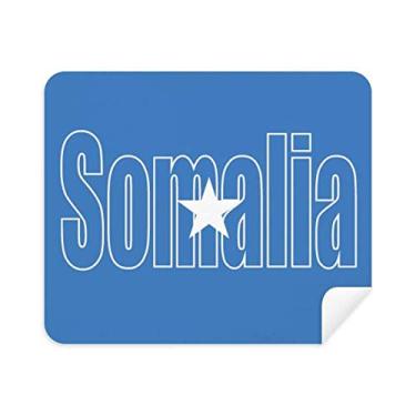 Imagem de Pano de limpeza de tela com nome da bandeira da Somália, 2 peças, tecido de camurça