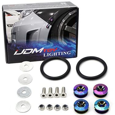 Imagem de iJDMTOY Kit de fixacao de liberacao rapida de ajuste universal JDM compativel com tampa de porta-malas de para-choque de carro