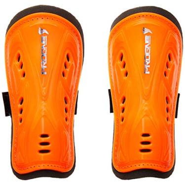 Imagem de Caneleira Futebol Futsal Sociey Fraldinha Sem Tornozeleira - Laranja Fluor - Par