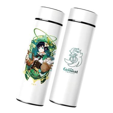 Imagem de Garrafa de água Venti Thermos, Genshin Impact Sports Bonita Garrafa de Bebida Isolada Para Casa Escola Viagem Ao Ar Livre