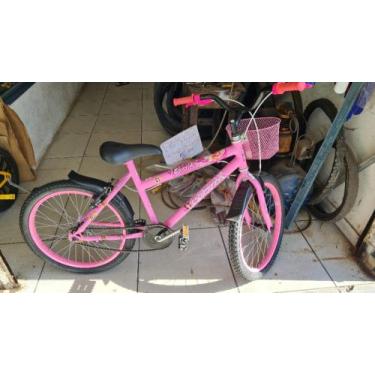 Imagem de Bicicleta Aro 20 Feminina Rosa Aco Carbono Com Cestinha Sans Bike