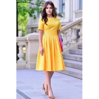 Imagem de Vestido Amarelo - Elegance Feminino