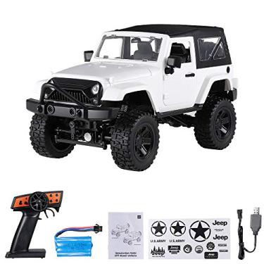 Imagem de Wemay F1 RC Car 1/14 Scale Controle Remoto Truck 4WD 2.4GHz Off Road RC Trucks 30km / h High Speed Vehicle Crawler com LED Light RC Racing Car para crianças e adultos