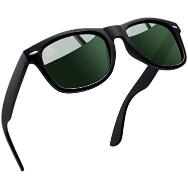 Imagem de Óculos de Sol Masculinos Femininos Polarizados Quadrado Óculos de Sol Esportivos para Dirigir UV Proteção (Black G15)