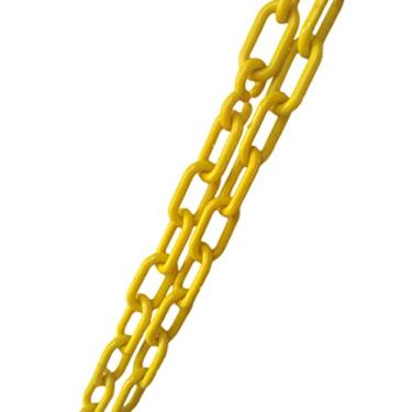 Imagem de 100 Mt Corrente Plástica Isolamento Calha Chuva Elo Pequena Amarela