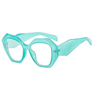 Imagem de Armação de óculos femininos retrô polígono candy color lente transparente óculos mola dobradiça armação de óculos masculinos, 2, china