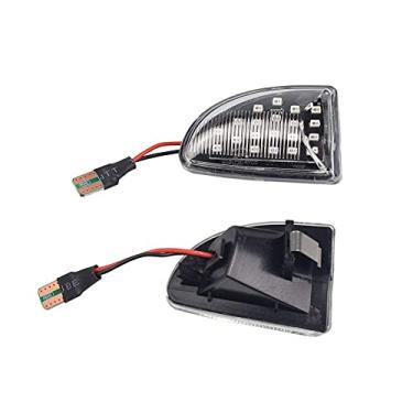 Imagem de 1 par de luzes LED dinâmico marcador lateral indicador de luzes de seta para Mercedes-BENZ Smart Smart Fortwo W451 Coupe/Cabrio # A4519067700 (Clear-Star)
