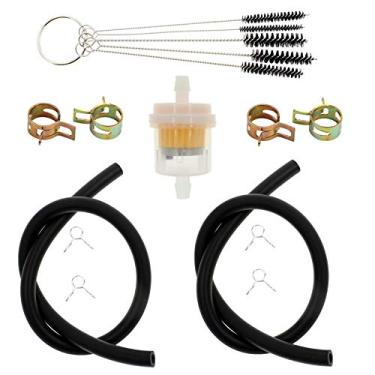 Imagem de LIYYDS Mangueira de filtro de gás de óleo de linha de combustível de 1/4 de polegada tubo de gasolina para motocicleta ATV Quad Scooter Go Kart Mini Chopper Moped Pit Dirt Racing Bike Cortador de grama Gerador de hélices Bomba de água Aparador de cerca viva